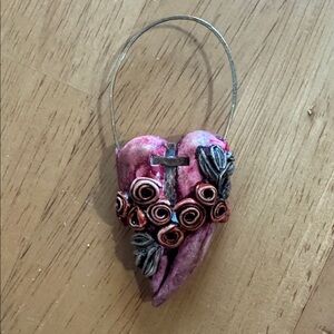 Beautiful Sacred Heart handmade pendant